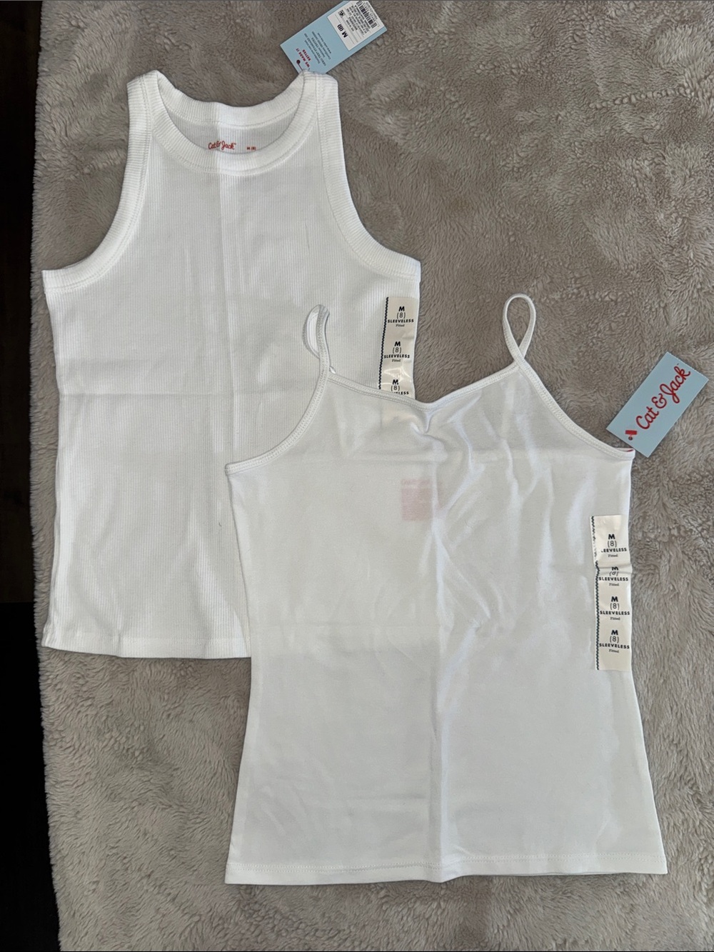 Cat & Jack White Kids Tank & Cami Set - White